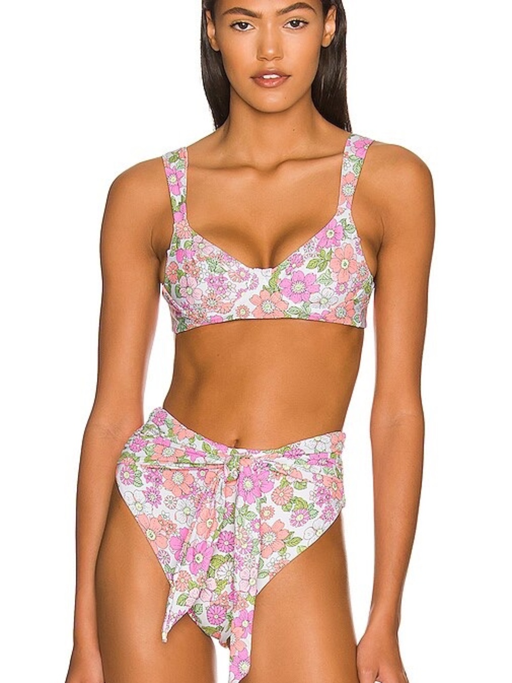 MAAJI Bailey Reversible Bikini Top in Flower Power
